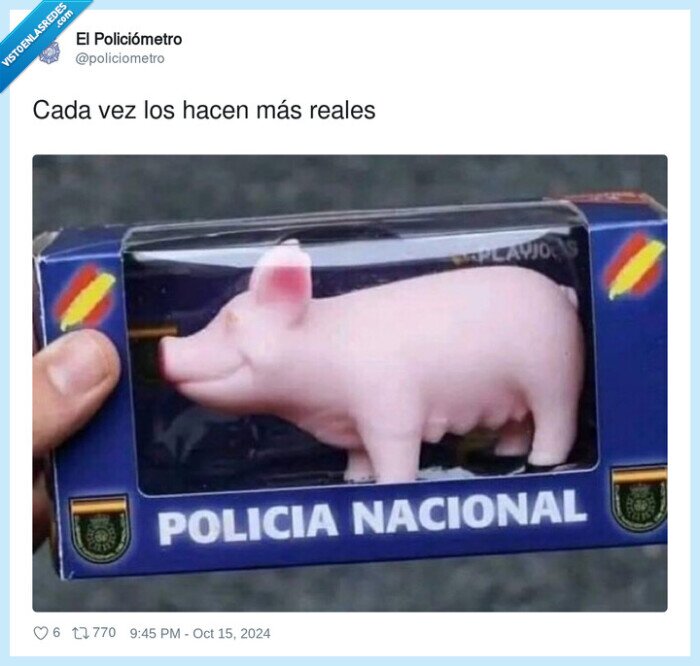 realista,policia nacional,cerdo
