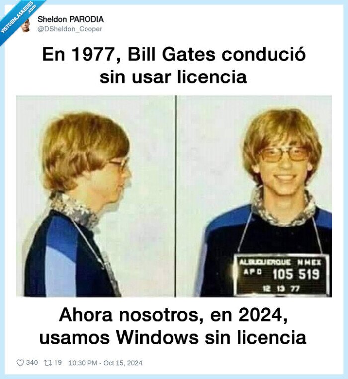 bill gates,licencia,conducir,detenido,windows