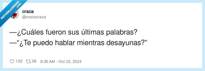 desayunar,últimas palabras