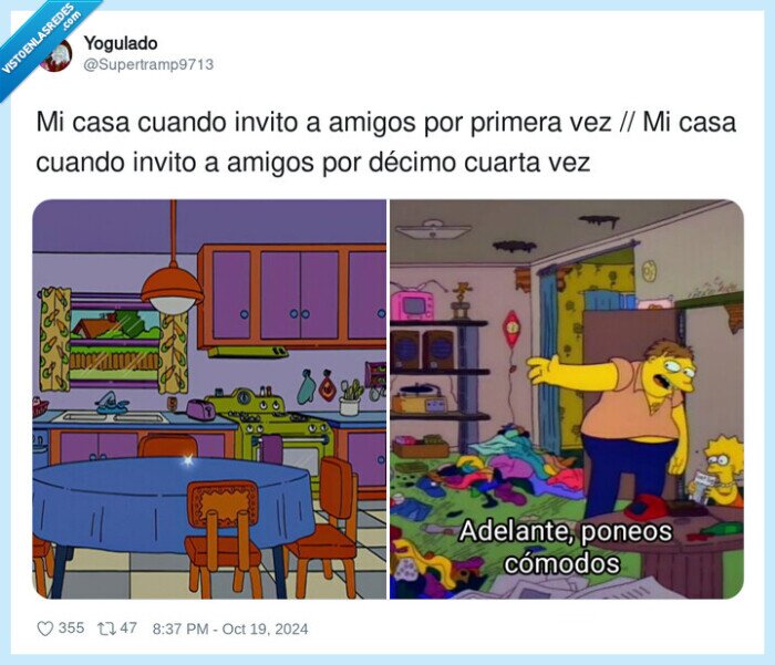 casa,invitar,amigos,sucia