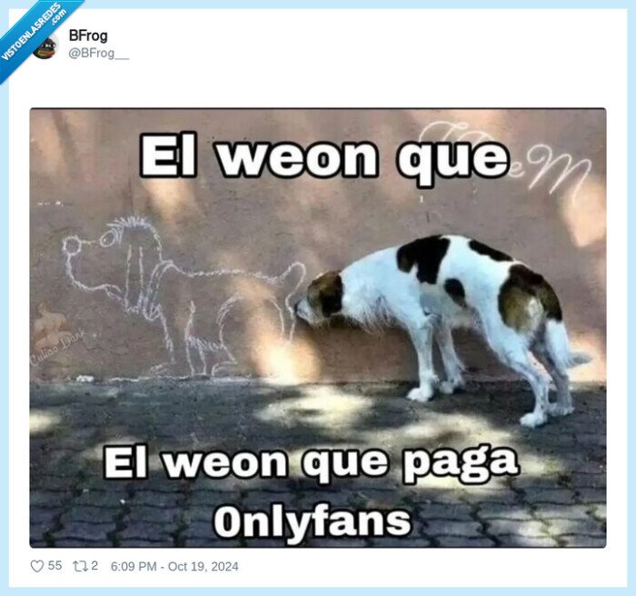 perro,pared,pintada