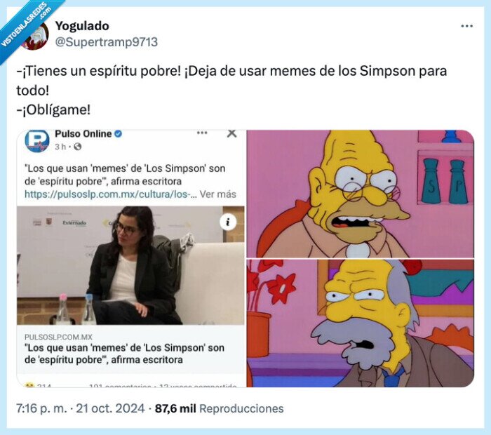 oblígame,espíritu pobre,simpson,memes