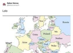 Enlace a La primera palabra de los himnos nacionales de los países de Europa, por @BalkanmemesTr