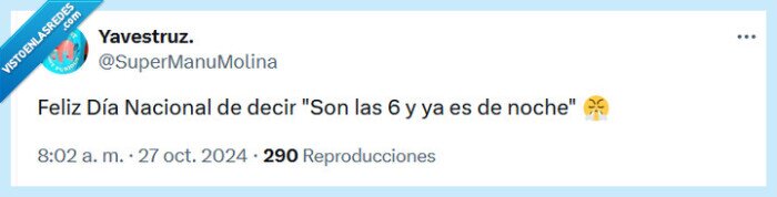 noche,tarde,6,día,cambio de hora,cambio,hora