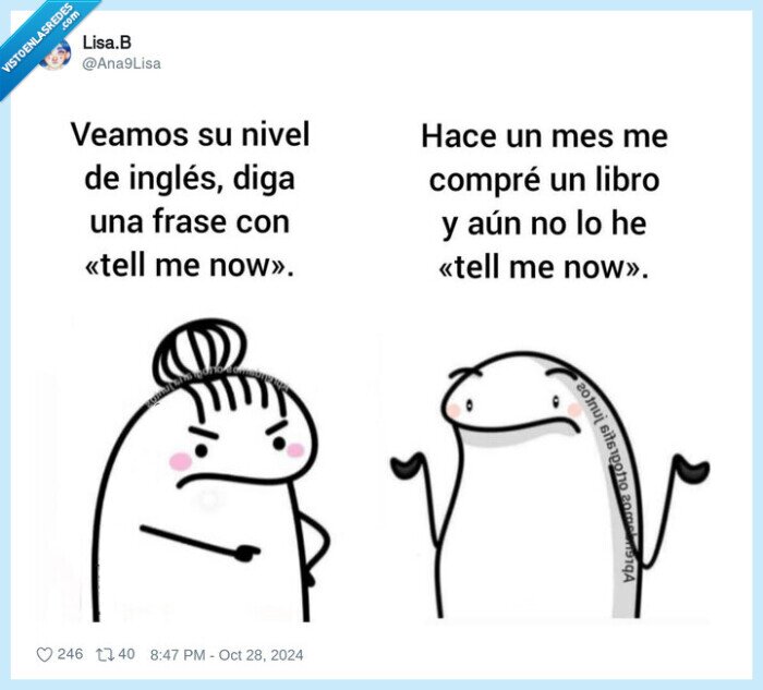 chorradas,ingles,tell me now,terminao