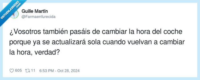 actualizará,cambio de hora,coche