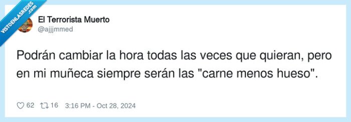 cambio de hora,carne y hueso,muñeca,siempre