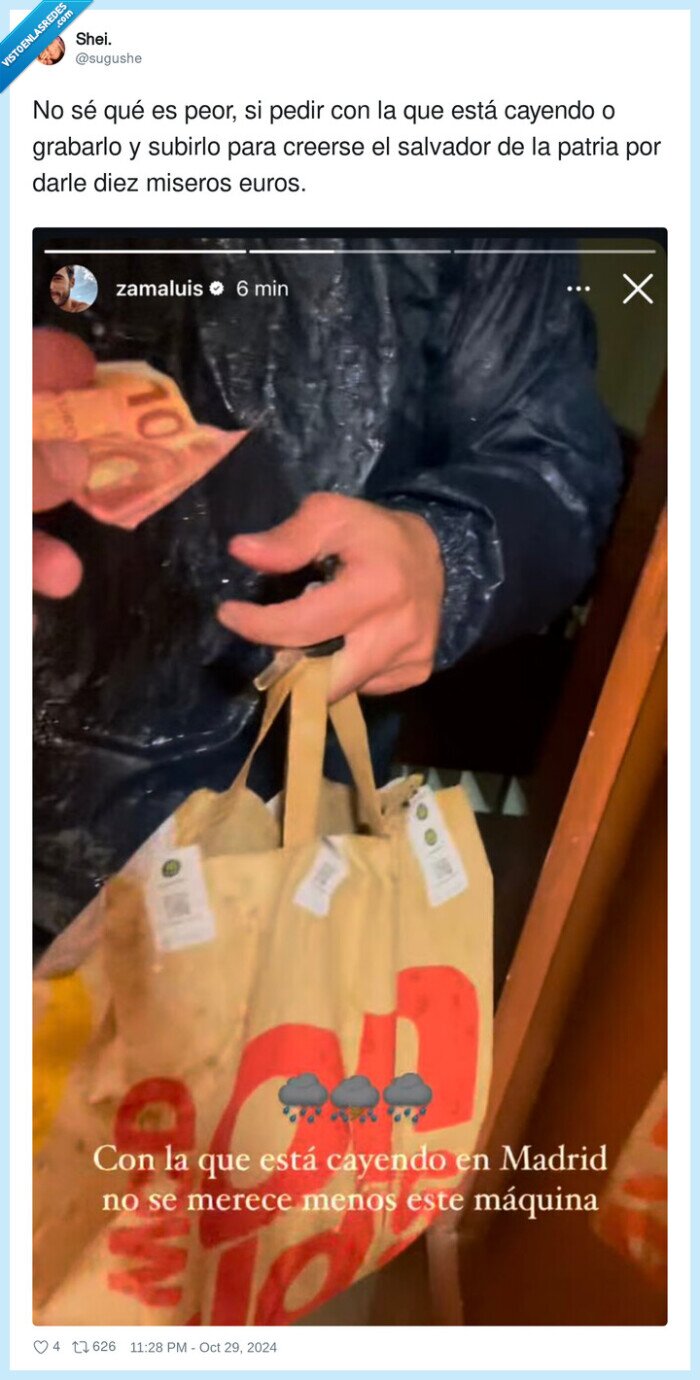 glovo,pedido,comida,tormenta