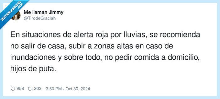 inundaciones,glovo,domicilio,lluvias,comida