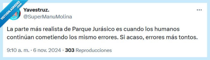 trump,parque jurásico,error