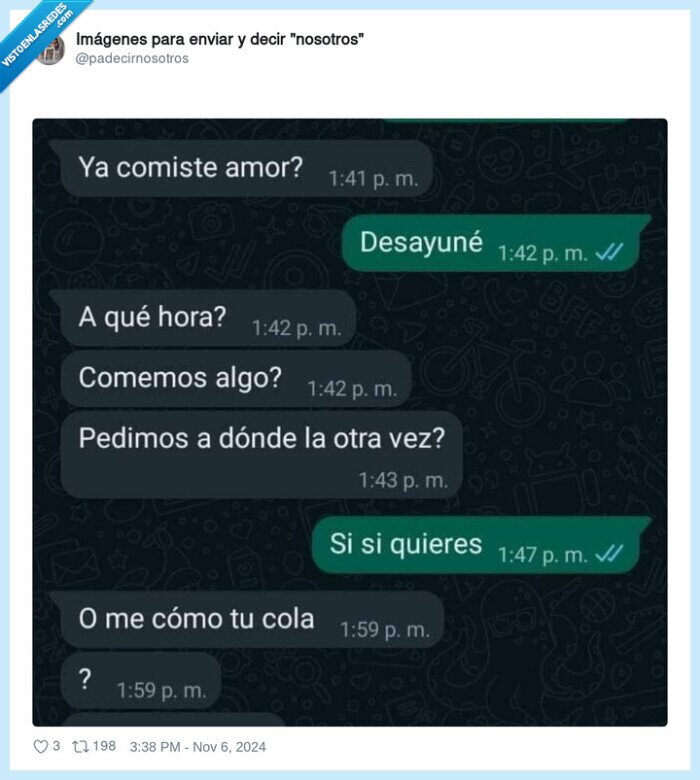 directa,conversacion,hambre,cola
