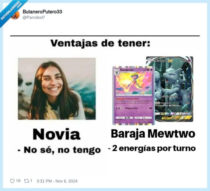 novia,baraja mewtwo,pokemon