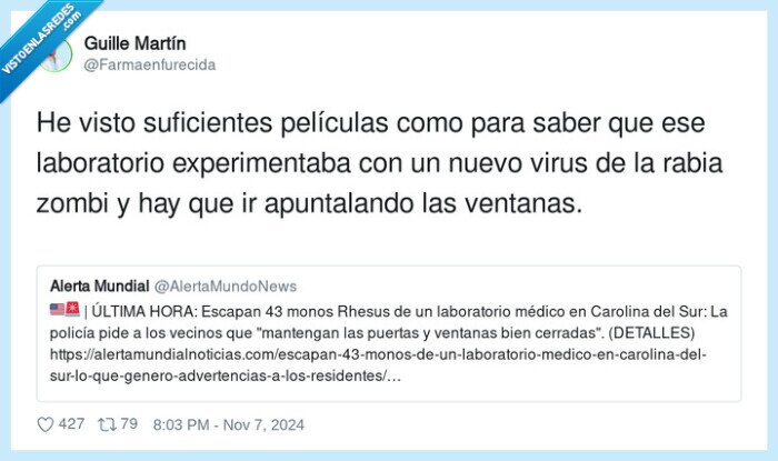 experimentos,monos,laboratorio,películas,zombies