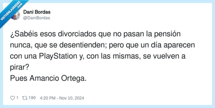 amancio ortega,inditex,donacion,dana,divorciados,playstation,aparecer,pensión