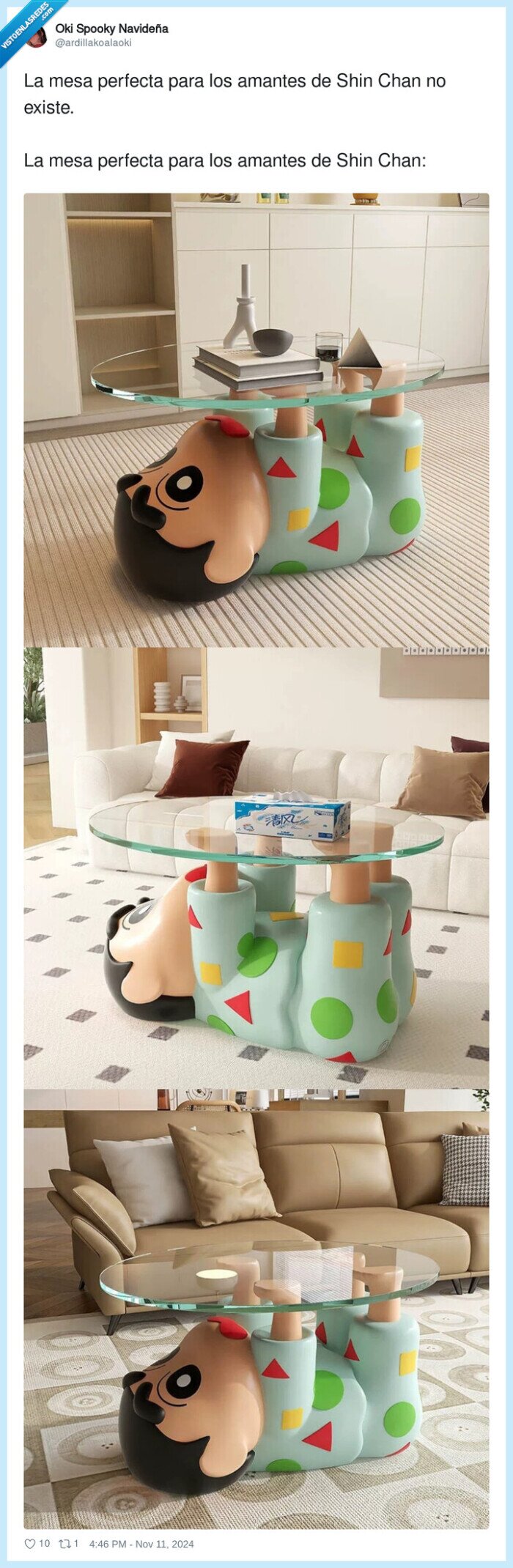 mesa,shinchan,cristal