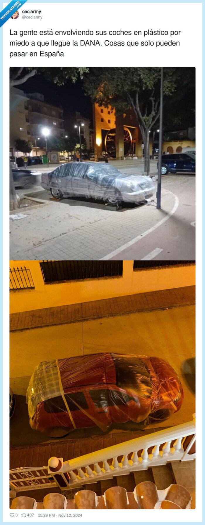 envolver,plástico,españa,dana,coches