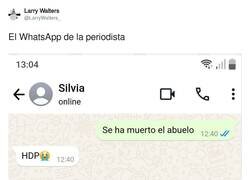 Enlace a El WhatsApp de la periodista del DEP de Sánchez, por @LarryWalters_