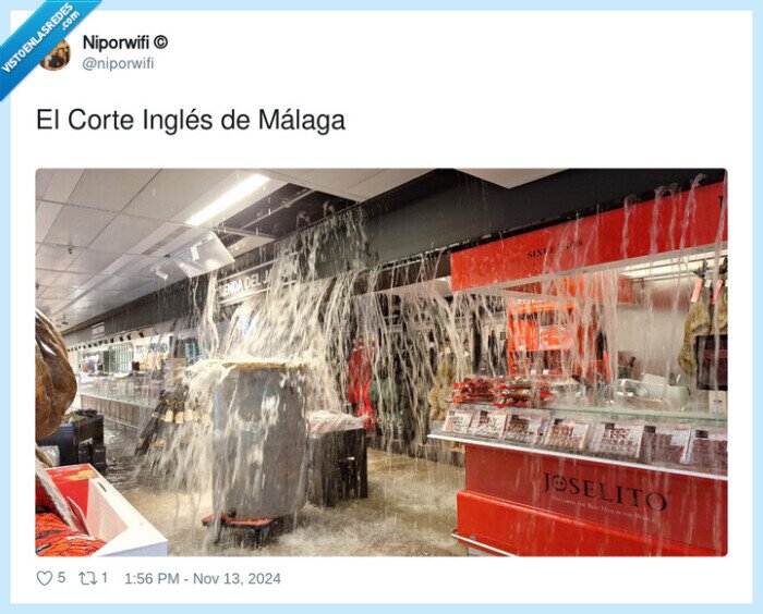 corte ingles,malaga,inundaciones,lluvia,joselito