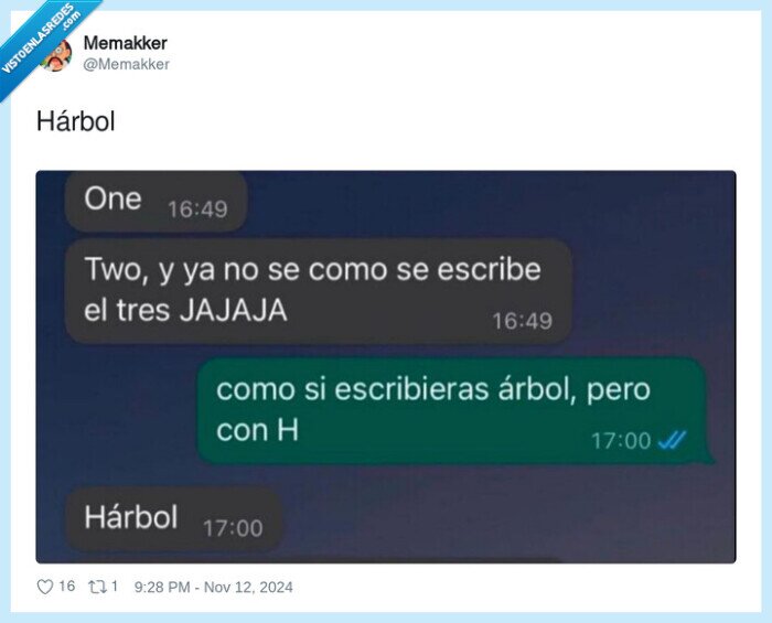 hárbol,escribir,tres,h,three