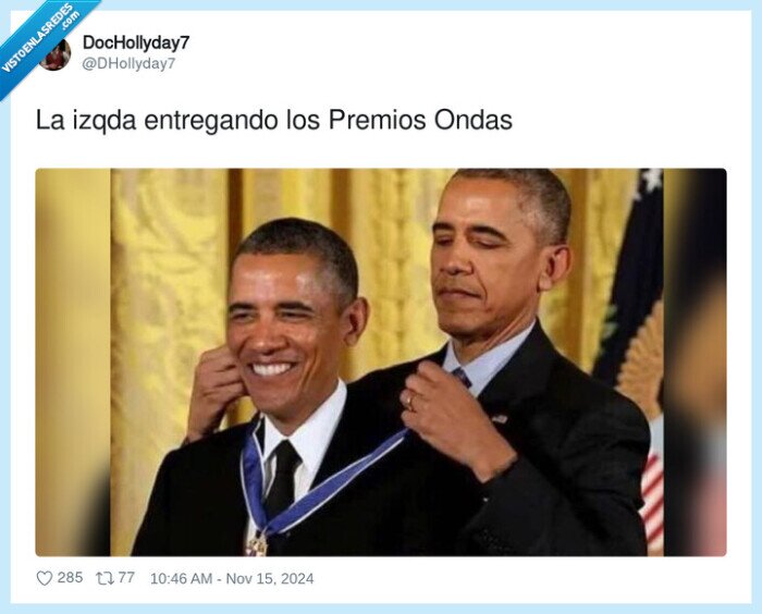 entregando,premios ondas,izquierda,obama