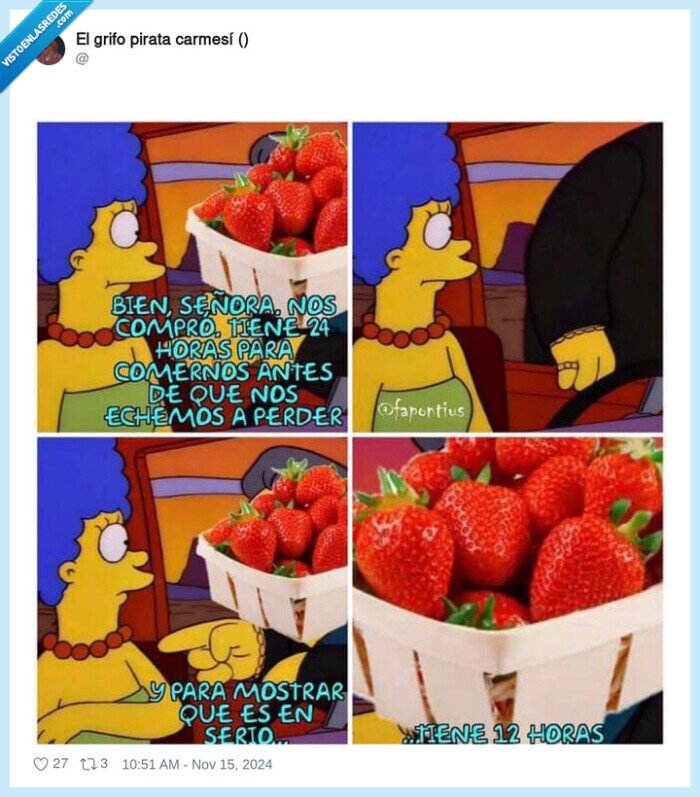 fresas,malas,marge,comer