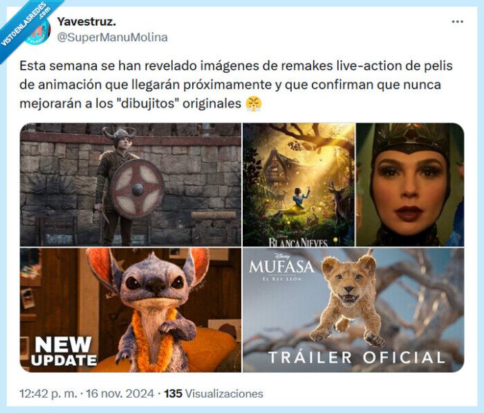 remake,live action,pelis,animación