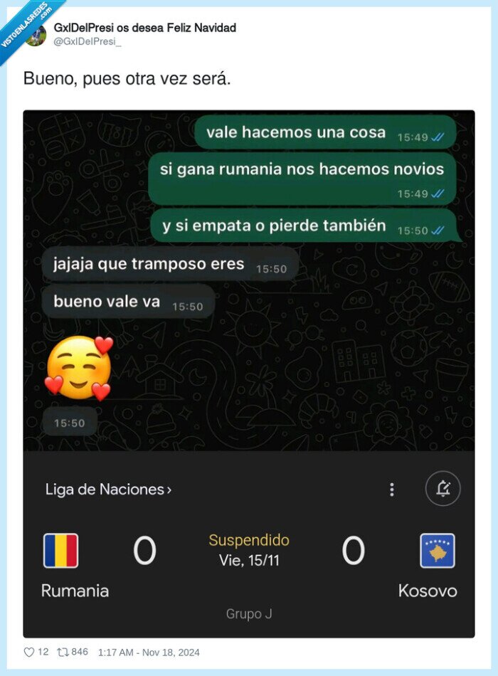 ligar,novios,empate,rumanía,suspendido