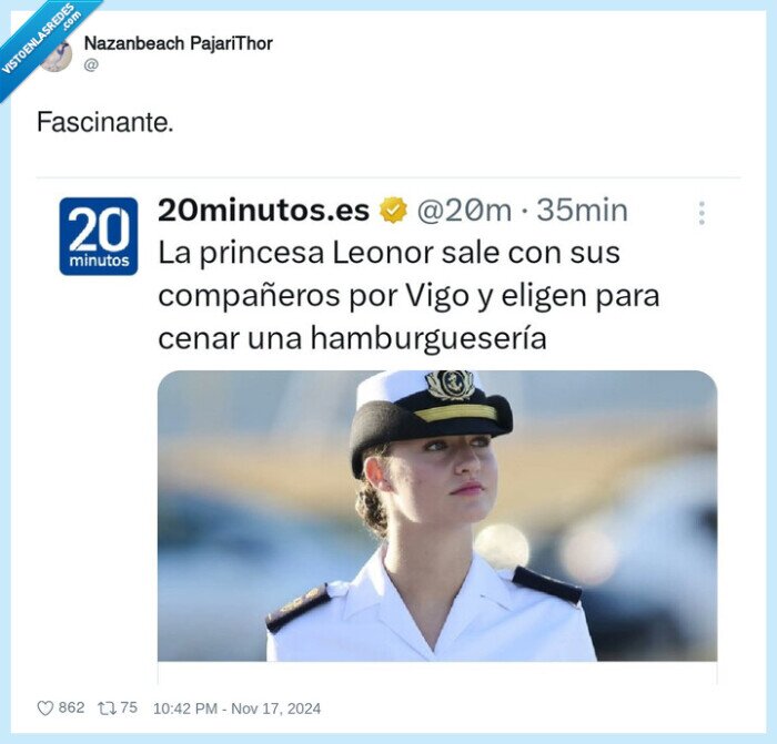 princesa leonor,salir,vigo,hamburguesería