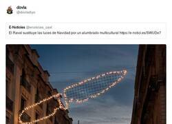 Enlace a Las nuevas luces de Navidad en el Raval, por @dovladiyo