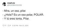 Enlace a El Oso Pilar, por @NOROBESPIERRE