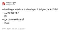 Enlace a Abuela por IA, por @GeorgeKplan