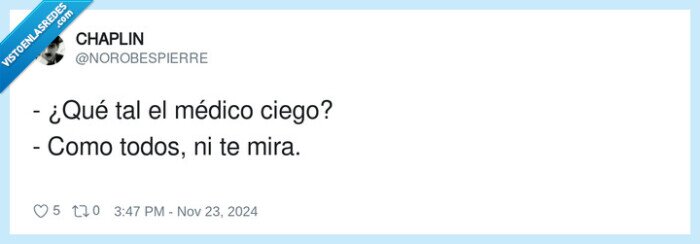 médico,ciego,mirar