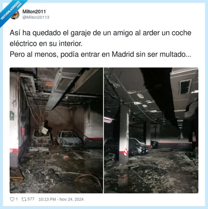 coche eléctrico,interior,explosion,bateria,garaje