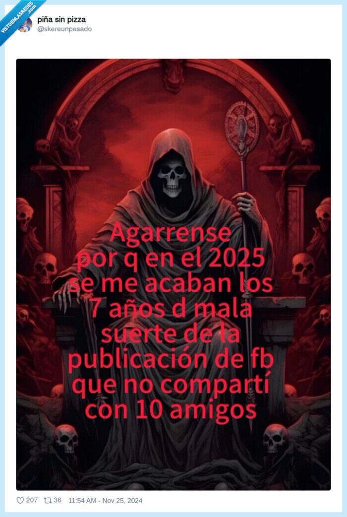 mala suerte,publicacion,facebook