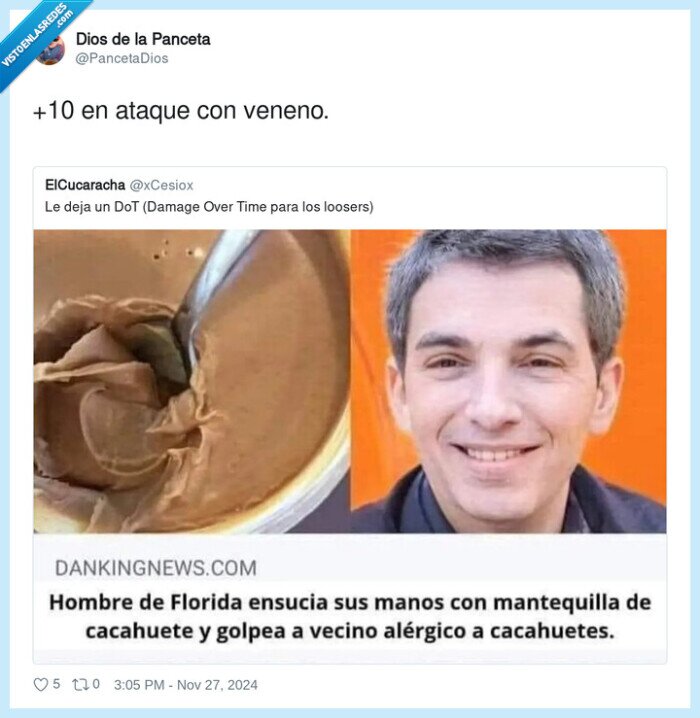 ataque,veneno,cacahuete