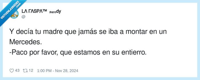 entierro,mercedes,montar