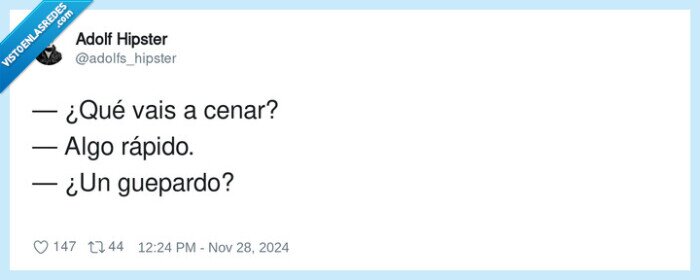 guepardo,rápido,cenar