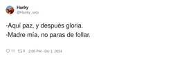 Enlace a Con Paz, con Gloria, no deja una, por @Hanky_solo