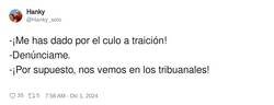Enlace a Nos vemos en los tribuanales, por @Hanky_solo
