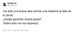 Enlace a ¿Los expresos suelen beber expresso?, por @AzulWorow