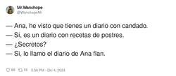 Enlace a El diario de Ana flan, por @WanchopeMr
