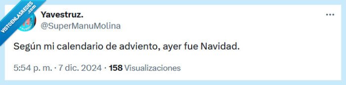 adviento,calendario,navidad,ayer