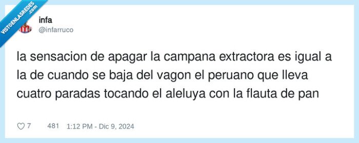 campana extractora,sensacion,aleluya,tocando,peruano