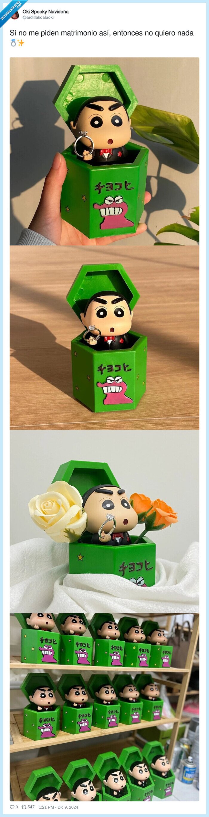cajita,shinchan,anillo