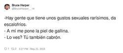 Enlace a Qué gustoas más raros, cabrón, por @BruceHarper__14