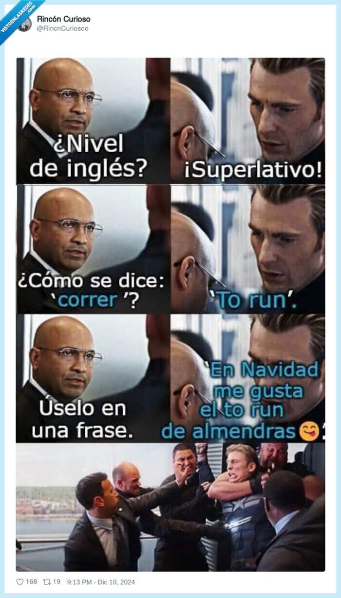 capitan america,broma,turron,to run