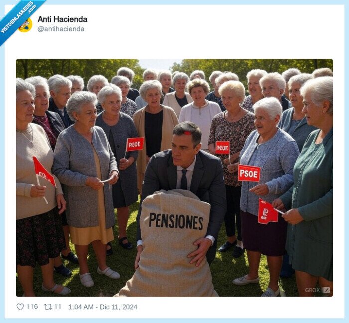 charos,pedro sanchez,pensiones,saco