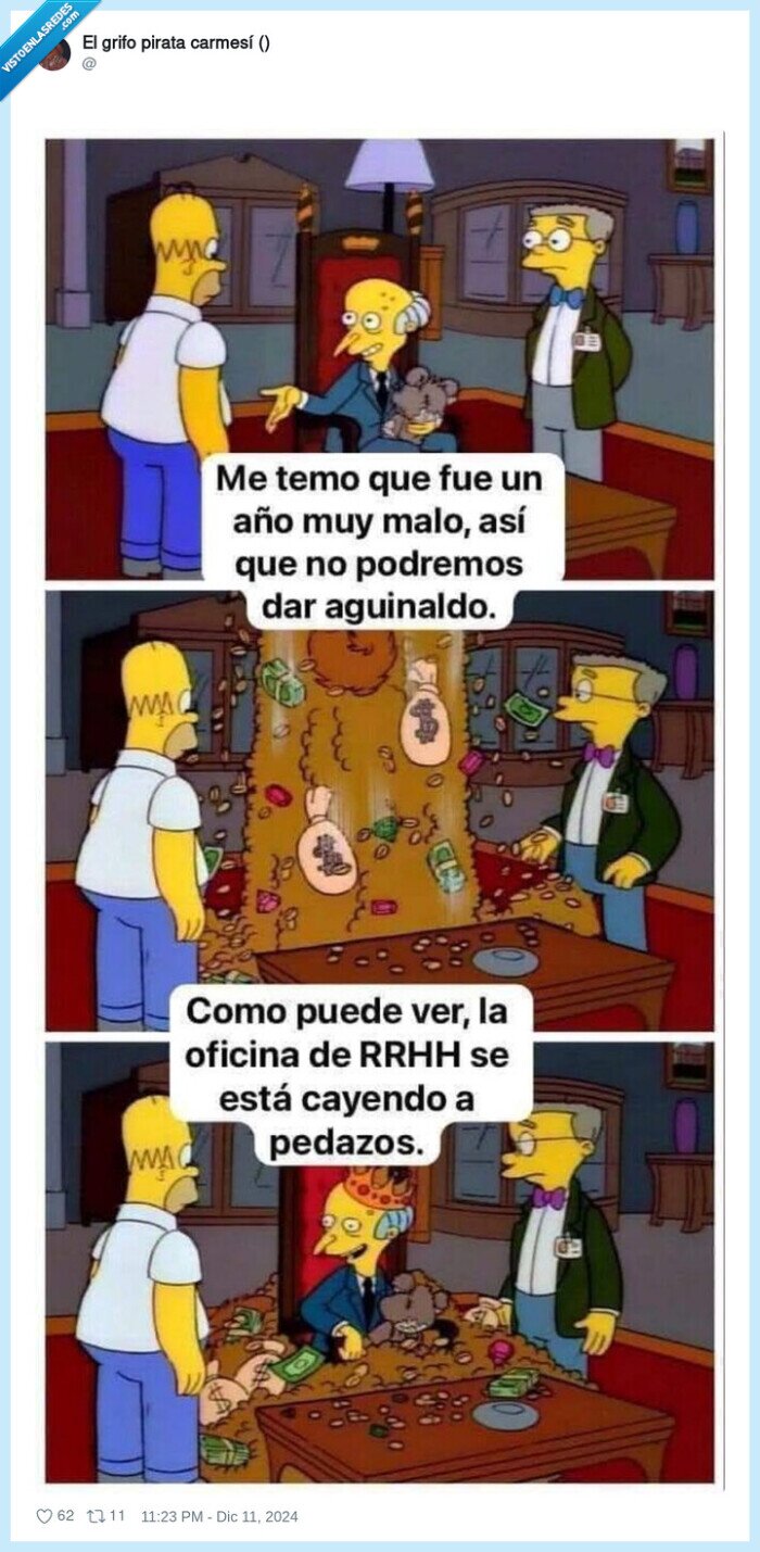 aguinaldo,rrhh,pedazos,oficina