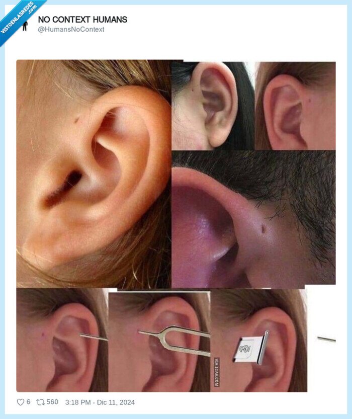 apple,oreja,agujero,tarjeta