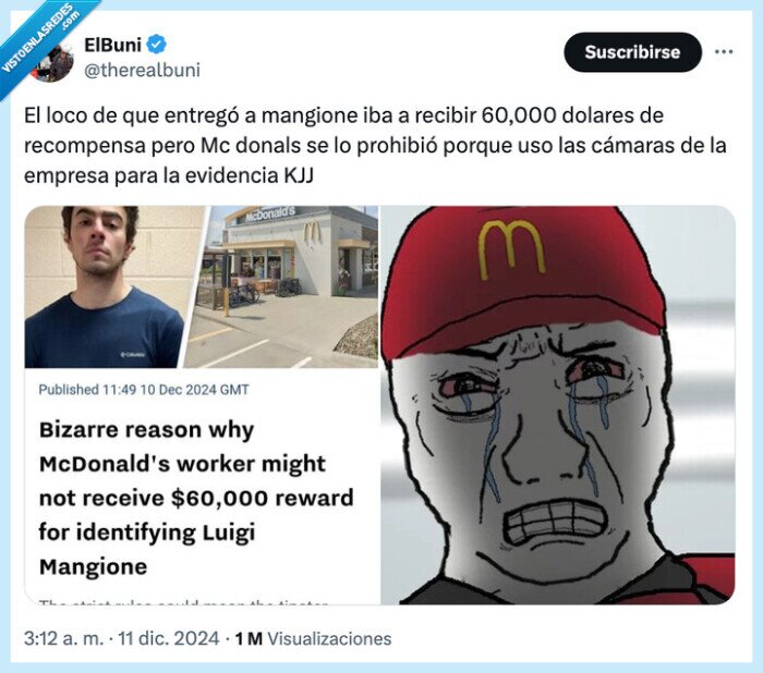 recompensa,mcdonalds,fail,cámaras,ceo,luigi mangione